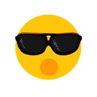 emoji face sun glasses