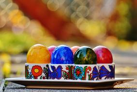 Colorful Happy Easter Eggs