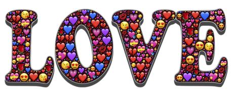 love emoji hearts valentine letters