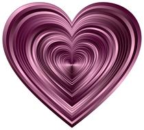 metallic purple prismatic chromatic heart