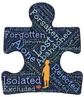 piece of a puzzle with words