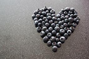 Heart Love Blueberries