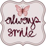 smile positive butterfly tag