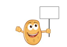 cartoon potato mascot food