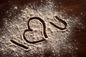 text message love you table