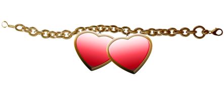heart chain jewel bracelet