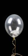 transparent balloon on black background