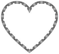 abstract geometric grey heart