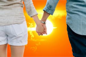 Lovers Sunset Together