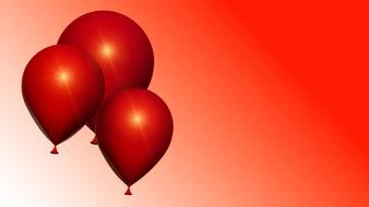 red balloons background