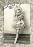 little vintage girl card