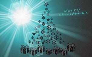the blue background holidays christmas