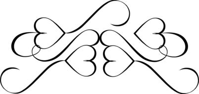 patterns with hearts on a transparent background