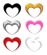 Colorful hearts, at white background, clipart