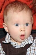 Surprise Expression of Baby Boy