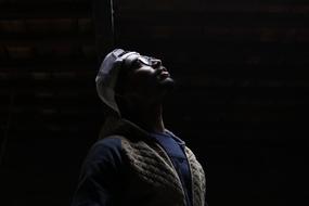 Portrait Photography of Man at dark