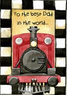 Father's Day greeting card with train