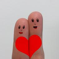 fingers couple heart