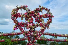 decorative Heart Figure Love locks