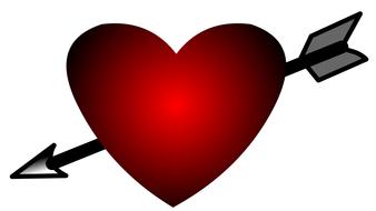 cartoon heart arrow tattoo