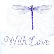 clipart of dragonfly with love sentiment card