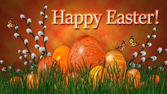 greeting card of happy easter egg