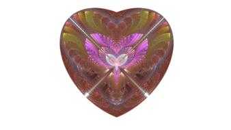 fractal pink heart valentine