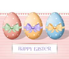 happy easter, red, orange and blue eggs