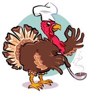 turkey chef cooking food cartoon bird