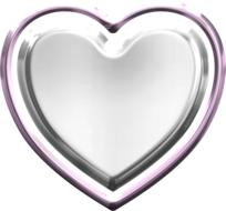 metallic valentine heart shape