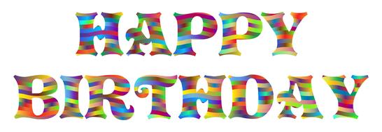 colorful prismatic waves happy birthday,