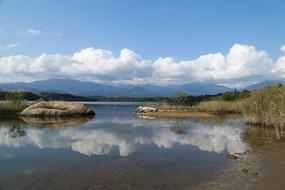 Beautiful and colorful landscape of the lake, among the plants, on the Mt Seoraksan, Korea