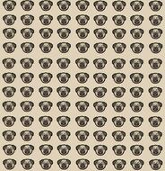 dog pug pup graphic head