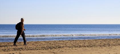 Man Walking Beach