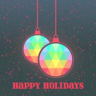 colorful christmas happy holidays greeting card