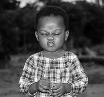 Kid Child Girl monochrome portrait
