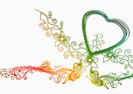 heart love luck abstract