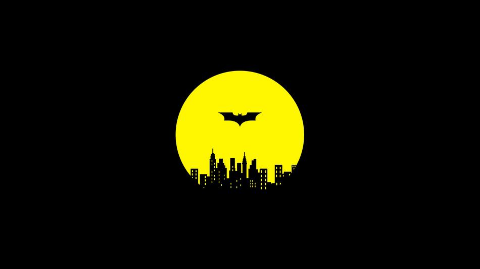 Batman Gotham City yellow moon