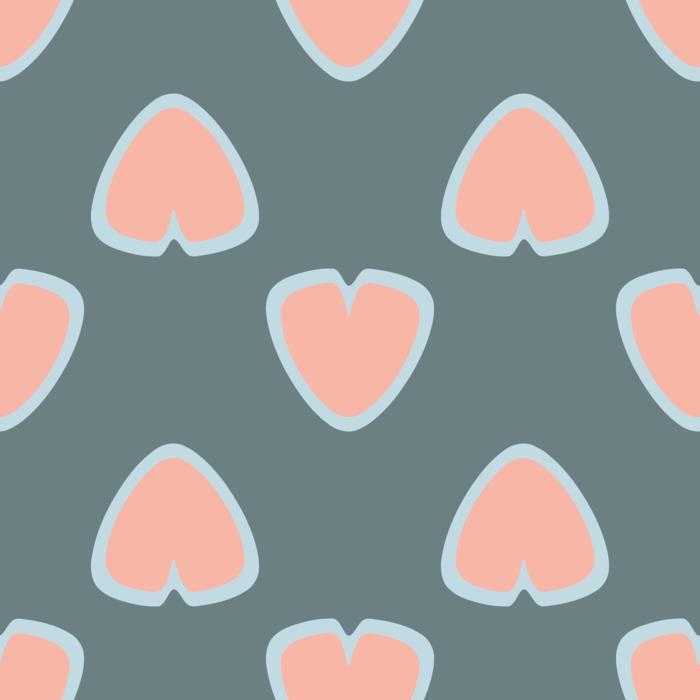 pink hearts on gray as background