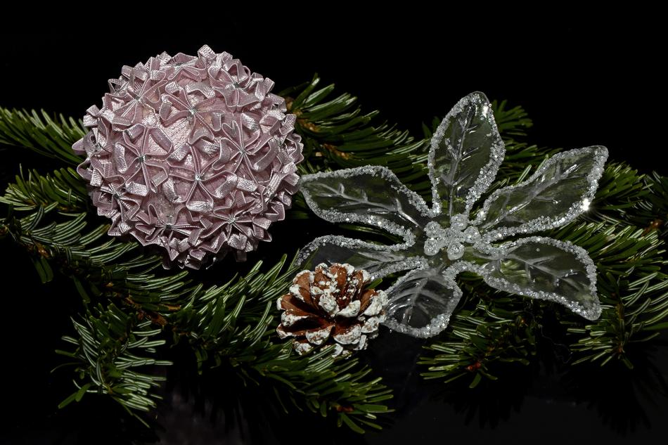 Christmas Balls and flower decoration