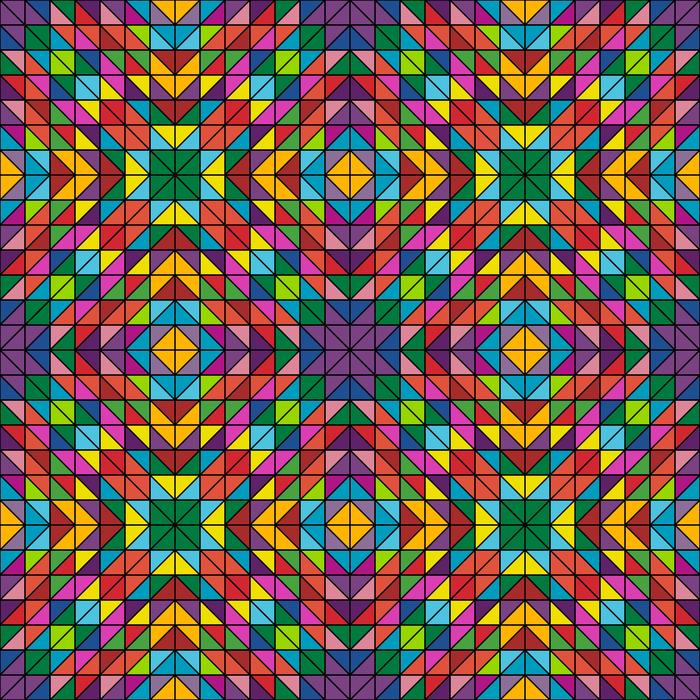 Beautiful and multicolored pattern with triangles