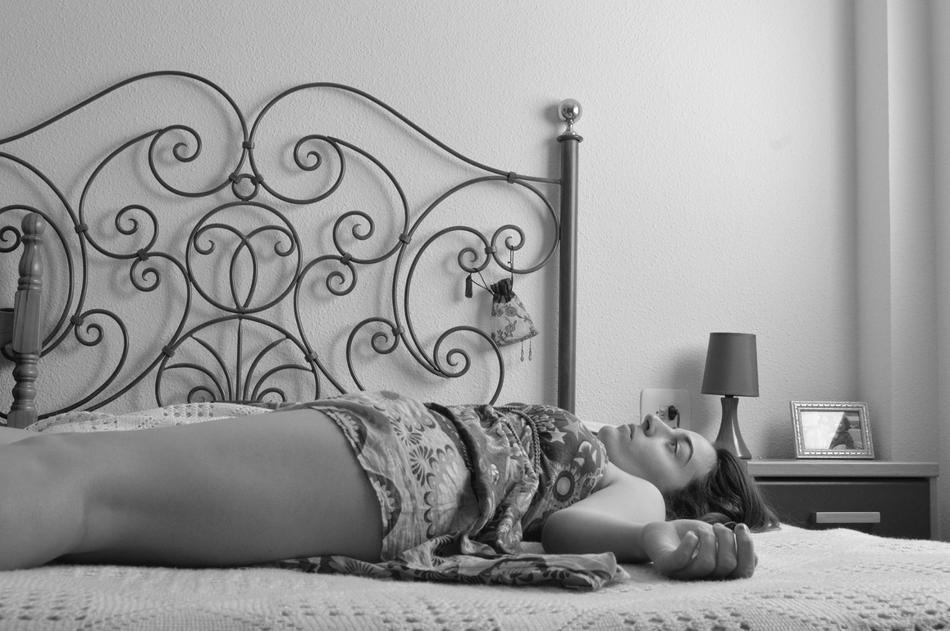 Women Lying Down black and white