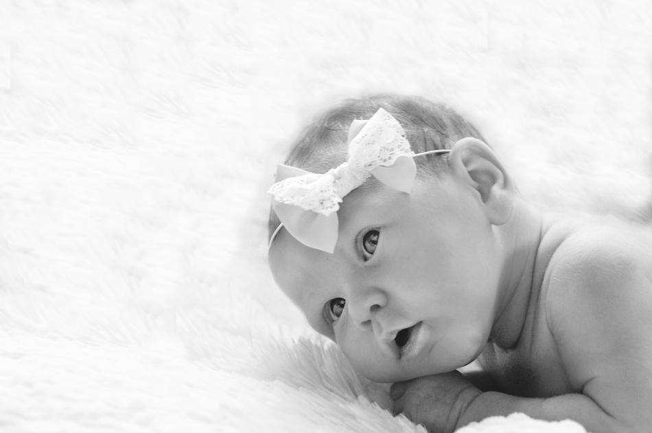 miracle of birth in black and white photo