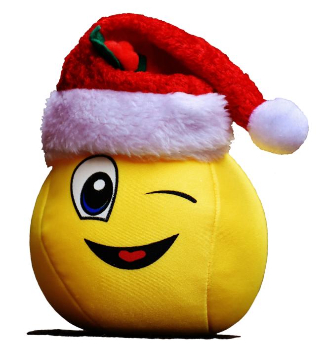 clipart of Christmas Smiley Funny face toy