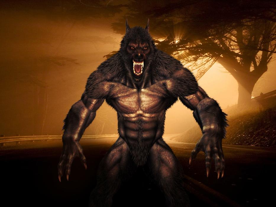 loup garou adalwolf werewolf in a mystical landscape