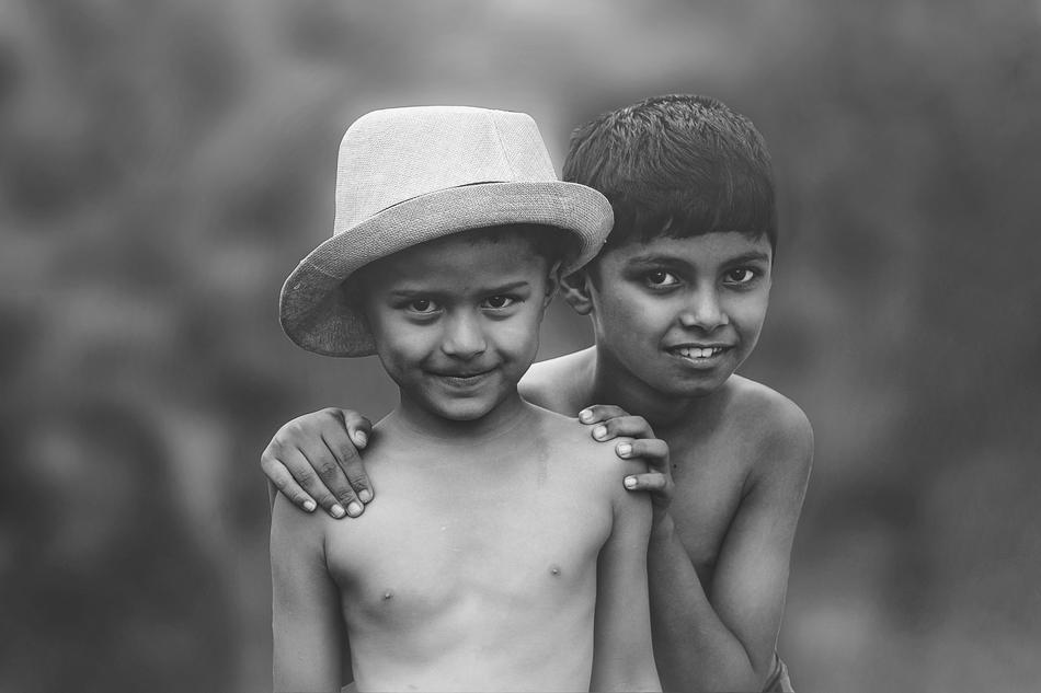 Friends Brothers back and white