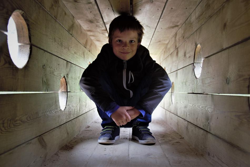 Boy Tunnel wood