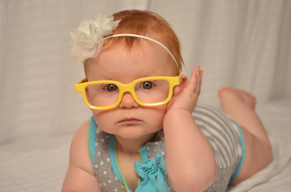 Cute Baby with yellow Glasses