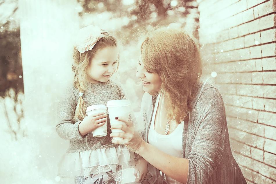 Party Good Morning Mother an child