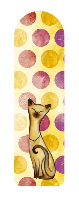 bookmark with cat, drawing